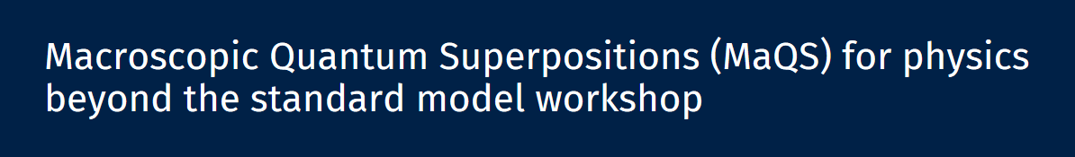 MaQS Workshop | Levitated Nanophysics Group